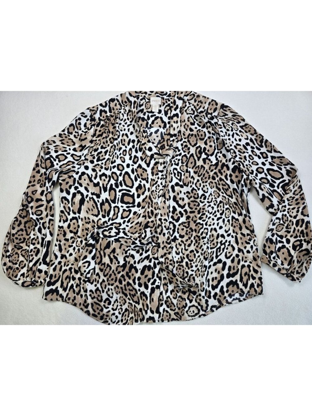 Chicos Animal Print Blouse Size 3 XL